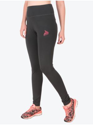 Grey Stretchable High Waist Active Wear Leggings