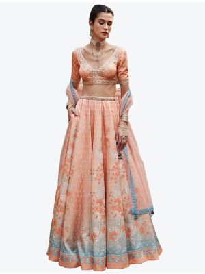 Light Peach Killer Silk Readymade Designer Lehenga Choli with Dupatta FABLE20133
