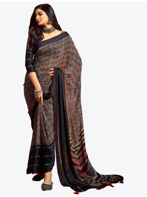Multicolor Fine Georgette Party Wear Designer Saree small FABSA21530
