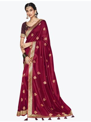  Printed Brasso Saree With Diamond Work small FABSA21876