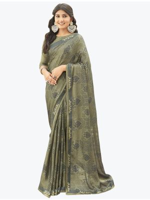 Printed Brasso Saree With Diamond Work small FABSA21893