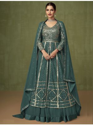 Rama Georgette Anarkali Suit With Thread And Sequin FABSL21447