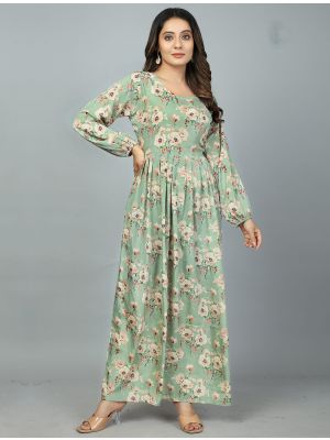 pista kasturi silk floral printed readymade gown fabgo20212
