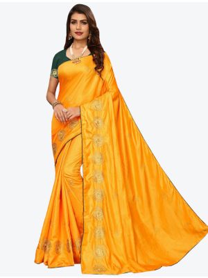 Yellow Sana Silk Designer Saree small FABSA20934