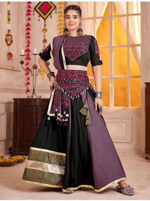 Multicolor Viscose Cotton Stylish Ready To Wear Lehenga small FABLE20487