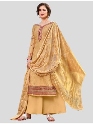 Occur Yellow Tussar Art Silk Straight Suit with Dupatta small FABSL20076