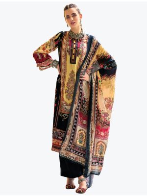 Black Modal Silk Exclusive Designer Palazzo Suit small FABSL21132