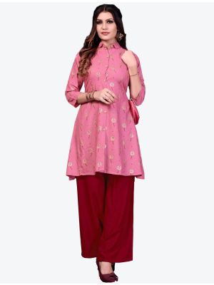 /theethnicworld/202101/peach-rayon-kurti-with-plazzo-bottom-fabku20145.jpg