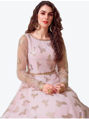 light pink net designer gown   swatch fabgo20071