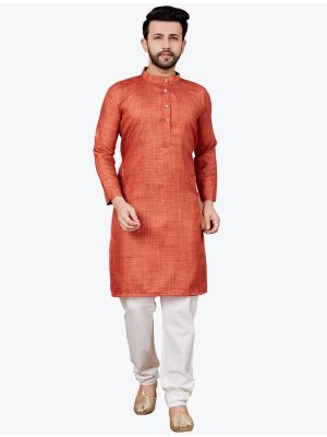 /theethnicworld/202103/light-red-khadi-cotton-kurta-with-pajama-fabme20094.jpg