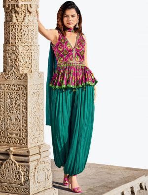 Pink Silk Indo Western Style Trendy Designer Suit FABSL20965