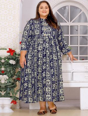 Rayon Custom Made Indian Plus Size Dresses Collection – Fabanza