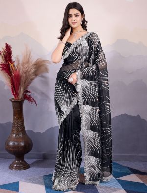 Buy Latest Black Sarees Online Black Saree Collection at Best Price