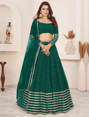 Designer green lehenga hotsell