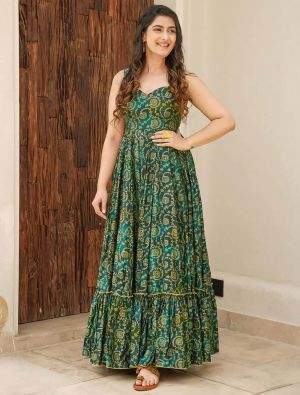 green rayon digital printed flared anarkali gown   fabgo20304