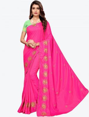 Pink Sana Silk Designer Saree small FABSA20935