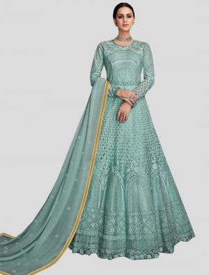 Sky Blue Georgette Anarkali Suit with Dupatta small FABSL20062