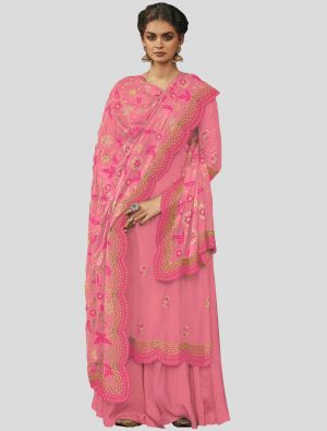 Pink Italian Silk Straight Suit with Dupatta small FABSL20011