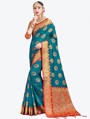 Blue Banarasi Art Silk Designer Saree small FABSA20548