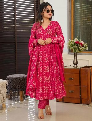 Pink Custom Made Indian Plus Size Dresses Collection Fabanza