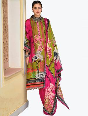 Pink Modal Silk Exclusive Designer Palazzo Suit small FABSL21134