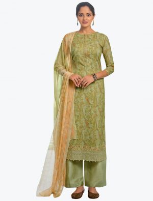 Moss Green Premium Cotton Digital Printed Salwar Suit small FABSL21263