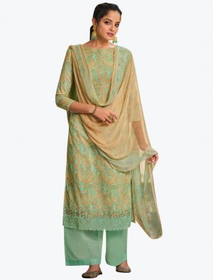 Pastel Green Premium Cotton Digital Printed Salwar Suit small FABSL21258