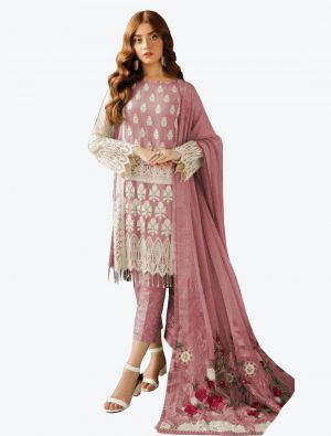 Pink Georgette Pakistani Suit with Dupatta small FABSL20220