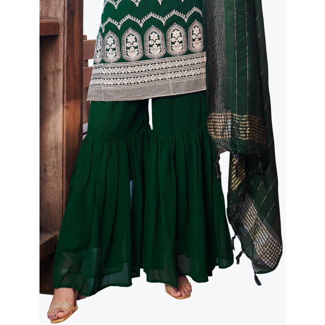green bay homecoming dresses Dark Green Embroidered Straight Pant Style Suit