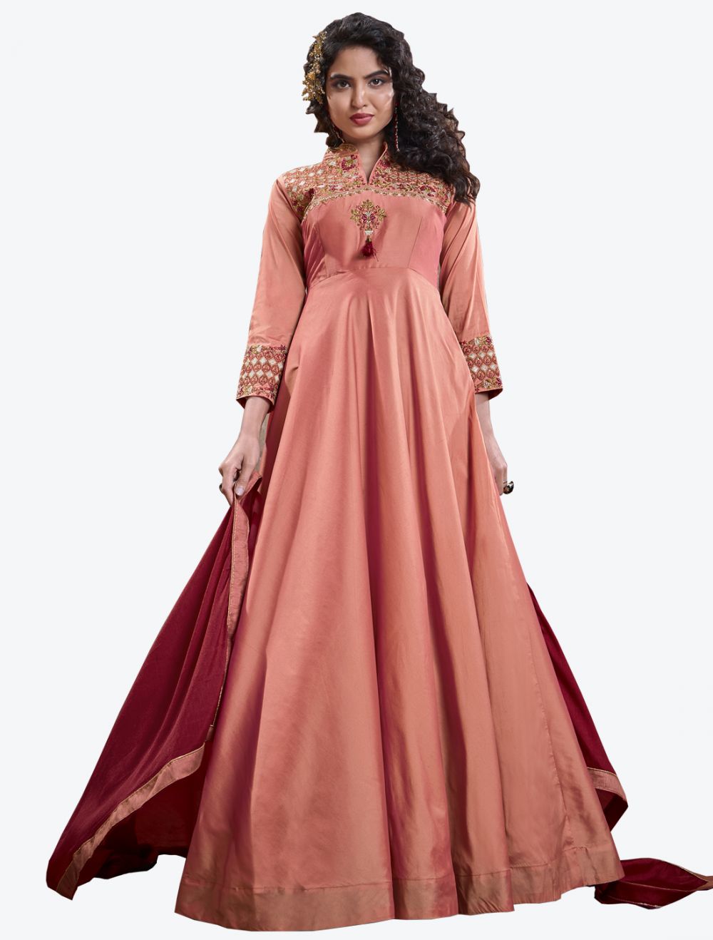 Silk Gown Designer Print: Elegant Fashion Statements – WOMLINE
