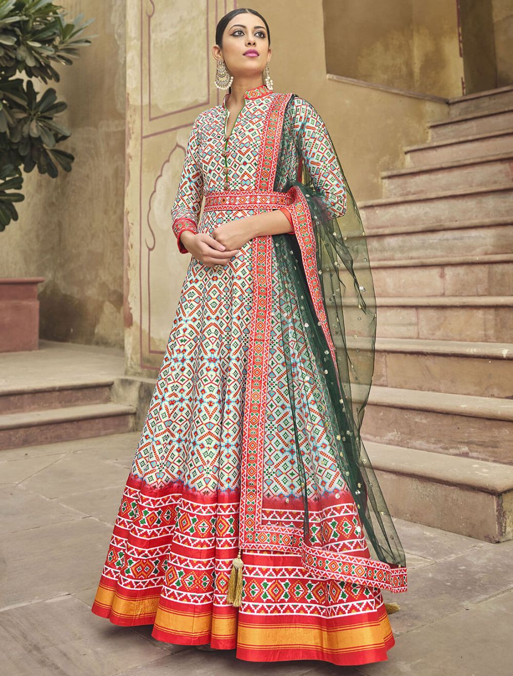 Shahnaz Arts Patola Designer Dress Material, this catalog fabric is  pashmina,