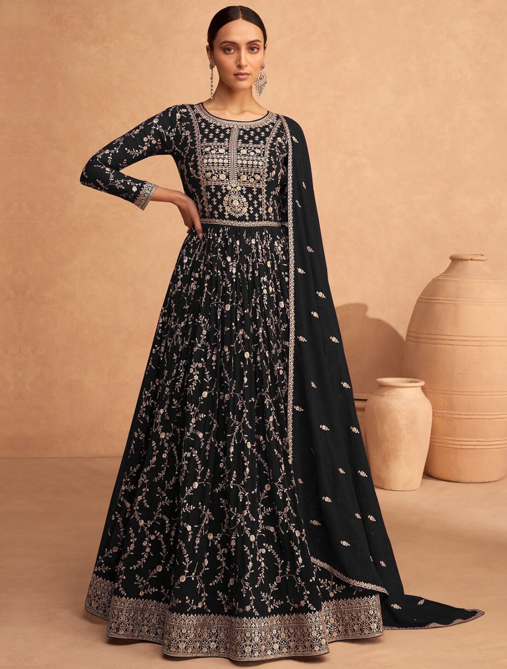 Buy Rahi Fashion Women's Faux Georgette Semi-Stitched Palazzo style Salwar  Suit Online at Best Prices in India - JioMart.