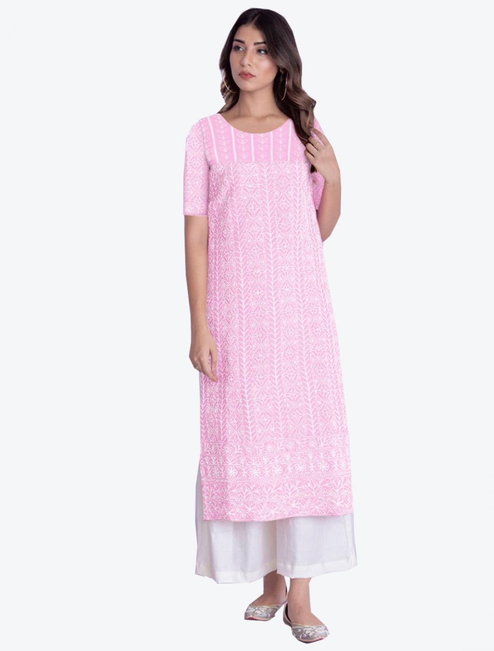 Buy Pink New Arrival Cotton Indian Kurti Tunic Online for Women in USA