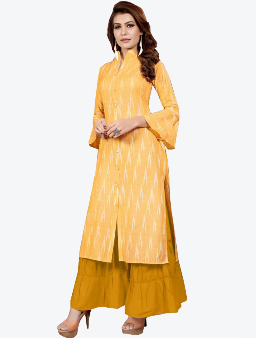 Yellow Indo-Western Kurtas For Women: Buy Latest Designs Online | Utsav  Fashion