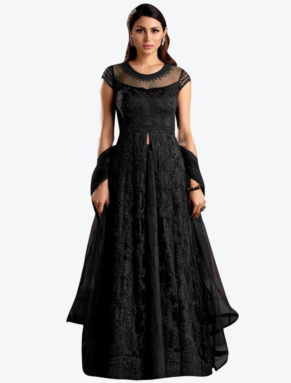 black butterfly gown